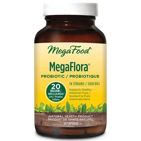 MegaFood, MegaFlora, Probiotic Supplement with 20 Billion CFU, 30 Ca.